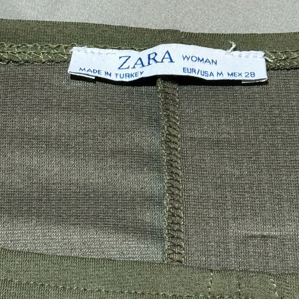 Zara Woman Ribbed Green Blouse 💚‎ - Picture 4 of 5